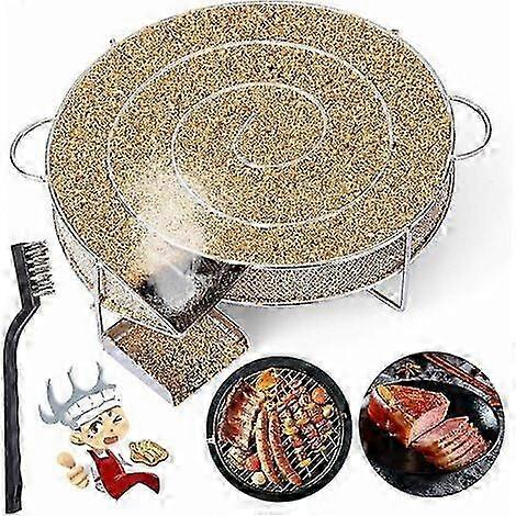 Cold Smoke Generator for Smoking Meat and Fish with Cleaning Brush for Barbecue Grill