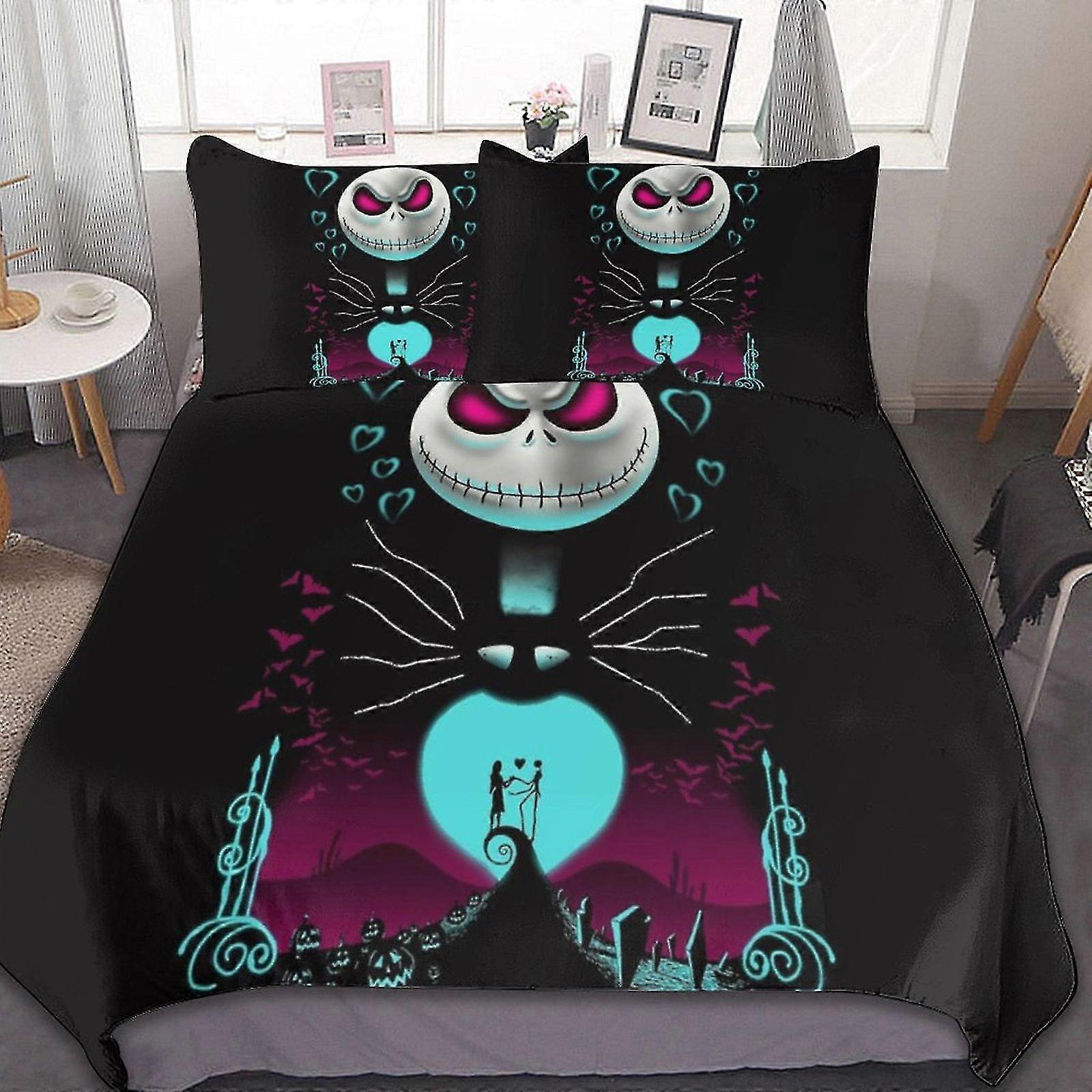 Breathable All Seasons Bedding Set with 3 Pcs Bed Sheets, Duvet Cover, and 2 Pillow Shams, Suitable for a Popular Holiday Theme