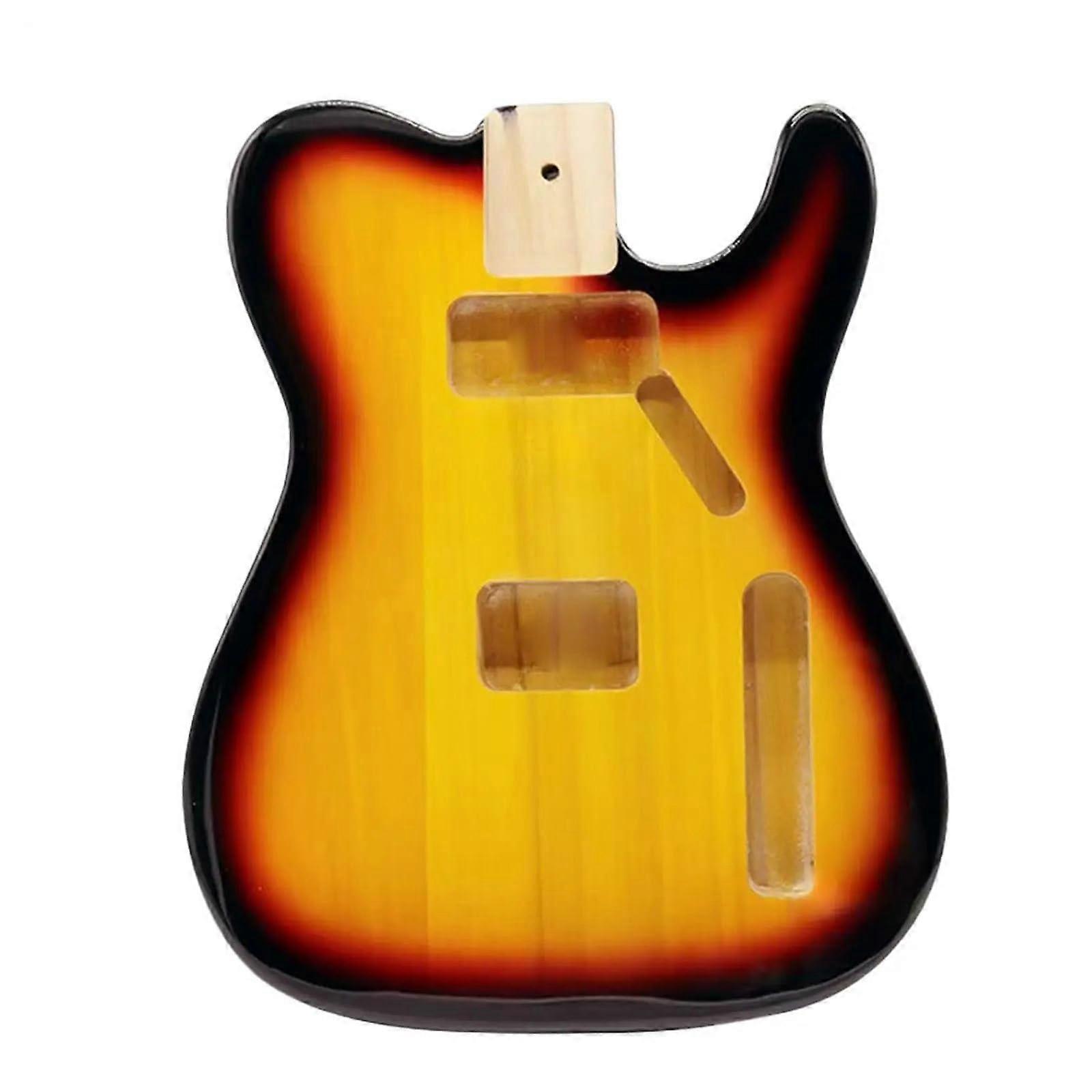 E-Guitar Body DIY Kit for Music Lovers - Wood Assembly, Compatible with Standard Models, Customizable Design, Natural Finish