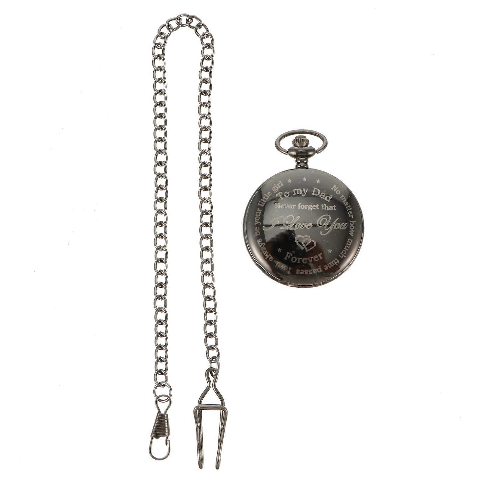 Decorative Pocket Watch Round Shape Timekeeping For Men 1Pack