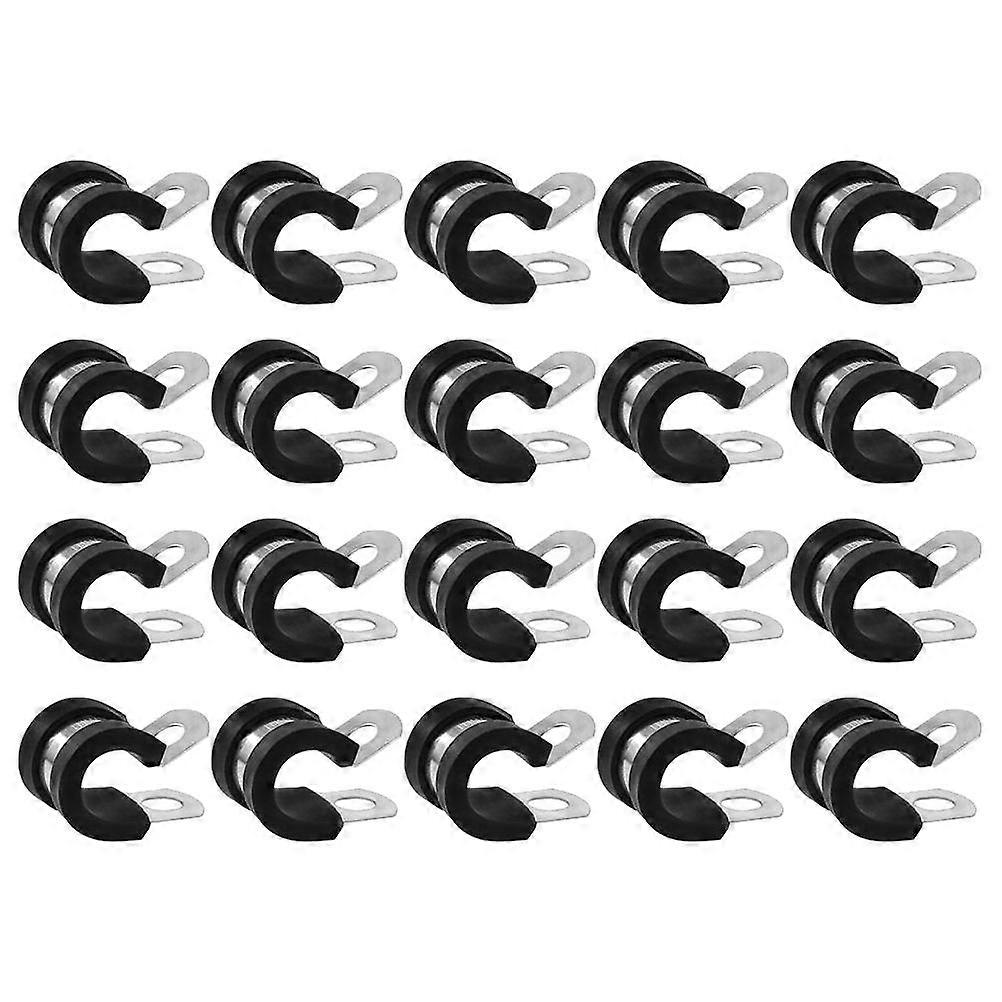 Rubber Cushioned Clamp Wire Clamps Stability Protection Flexibility 20Pcs