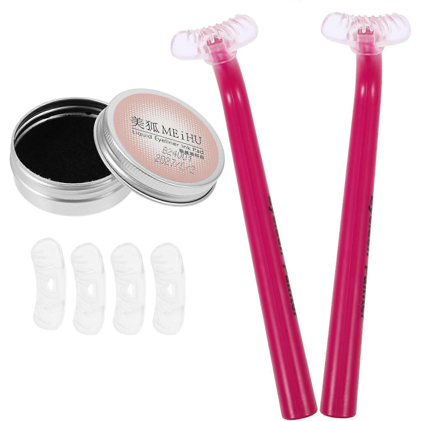 Bottom Lash Stamp Round Shape Tpr Material Eye Makeup Assistance Tools 1 Set