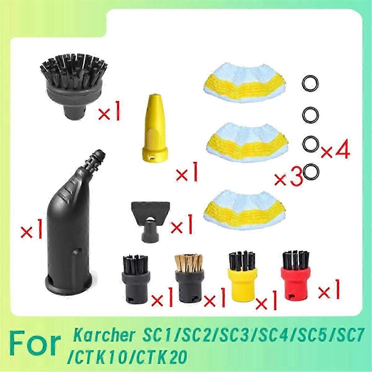 For Steam Cleaner Round Brush Power Nozzle Head