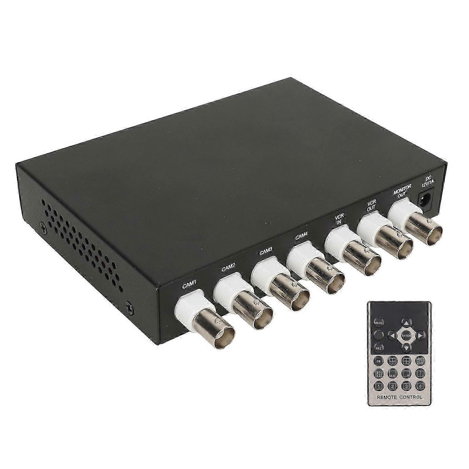 4 Channel Video Splitter DC12V High Definition Parking Camera Video Control Box for Truck Bus Boat