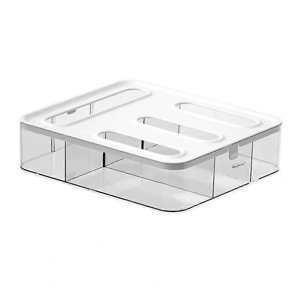 Kitchen Wrap Dispenser Organizer Box for Cling Wrap, Sandwich Bags - Space Saving Drawer Insert for Home Organization