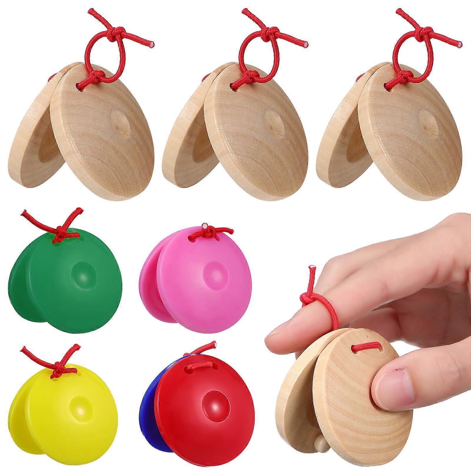 24pcs Castanets Musical Educational Percussion Instruments for Early Learning & Sensory Development with Bright Colors