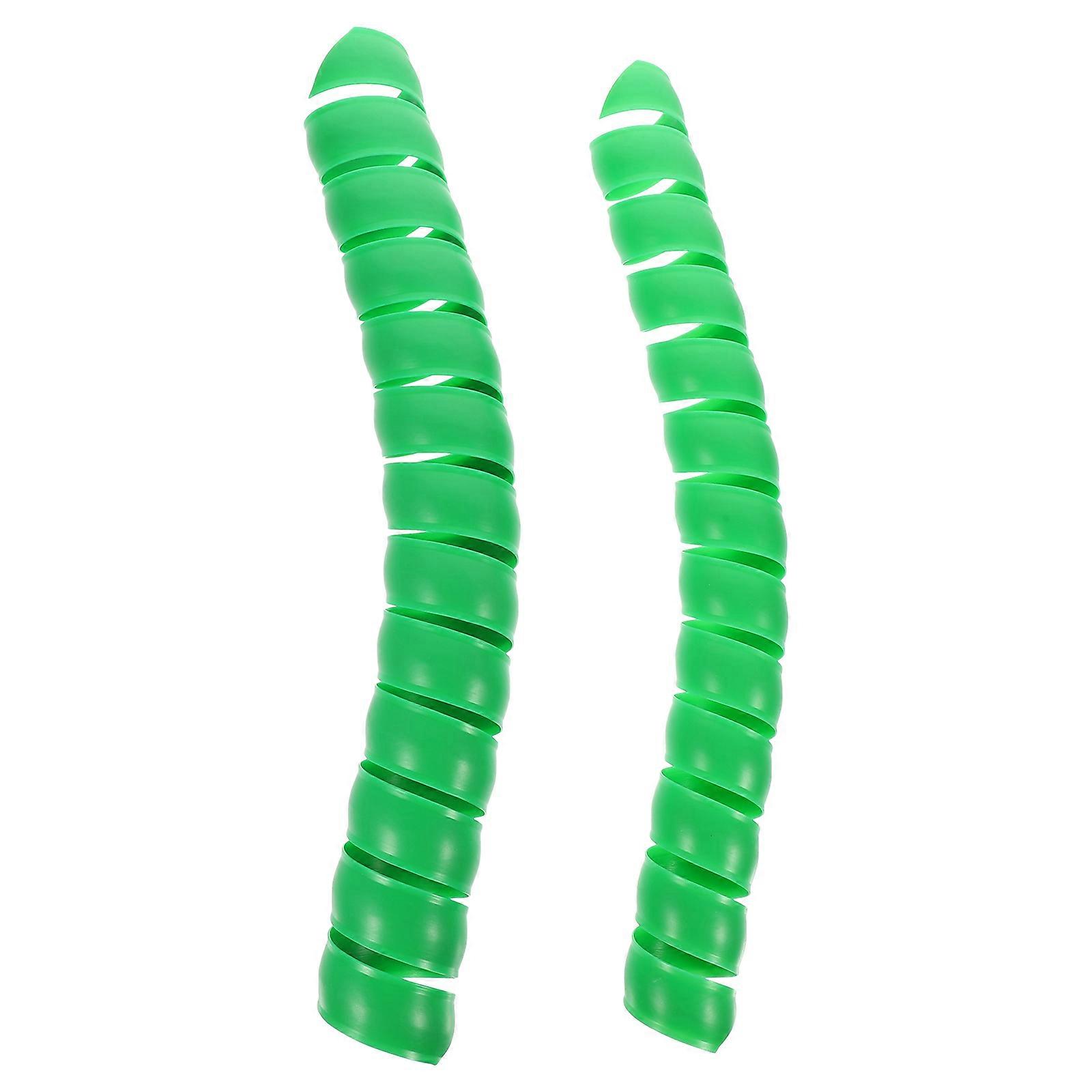 Trunk Protector Tree Wrap for Small Trees Promotes Tree Growth Indoor and Outdoor Use Green 5x40cm Plastic 2Pcs