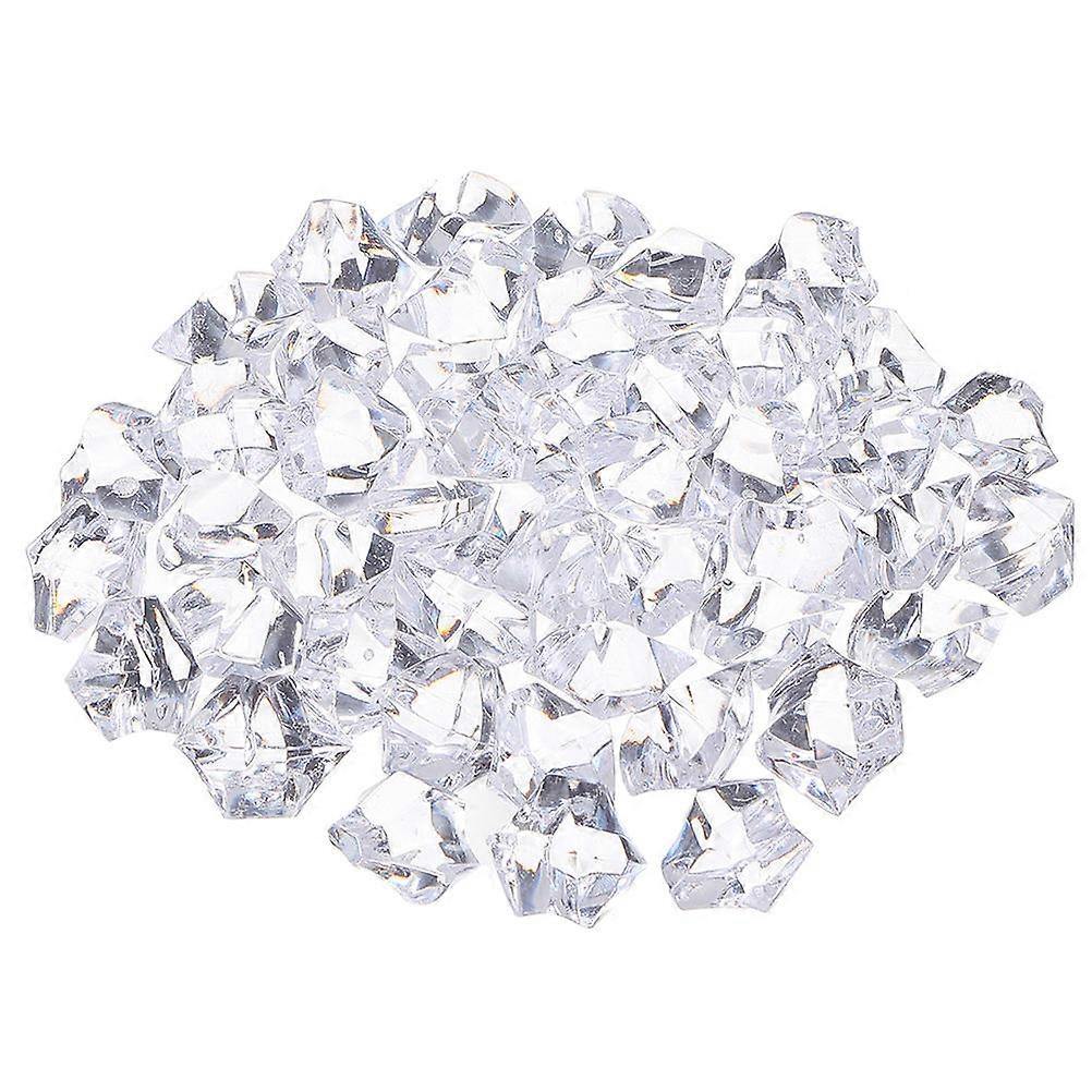 Simulation Ice Cube Plastic Clear Crushed Ice DIY Projects Vase Filler For Photographers 260Pcs