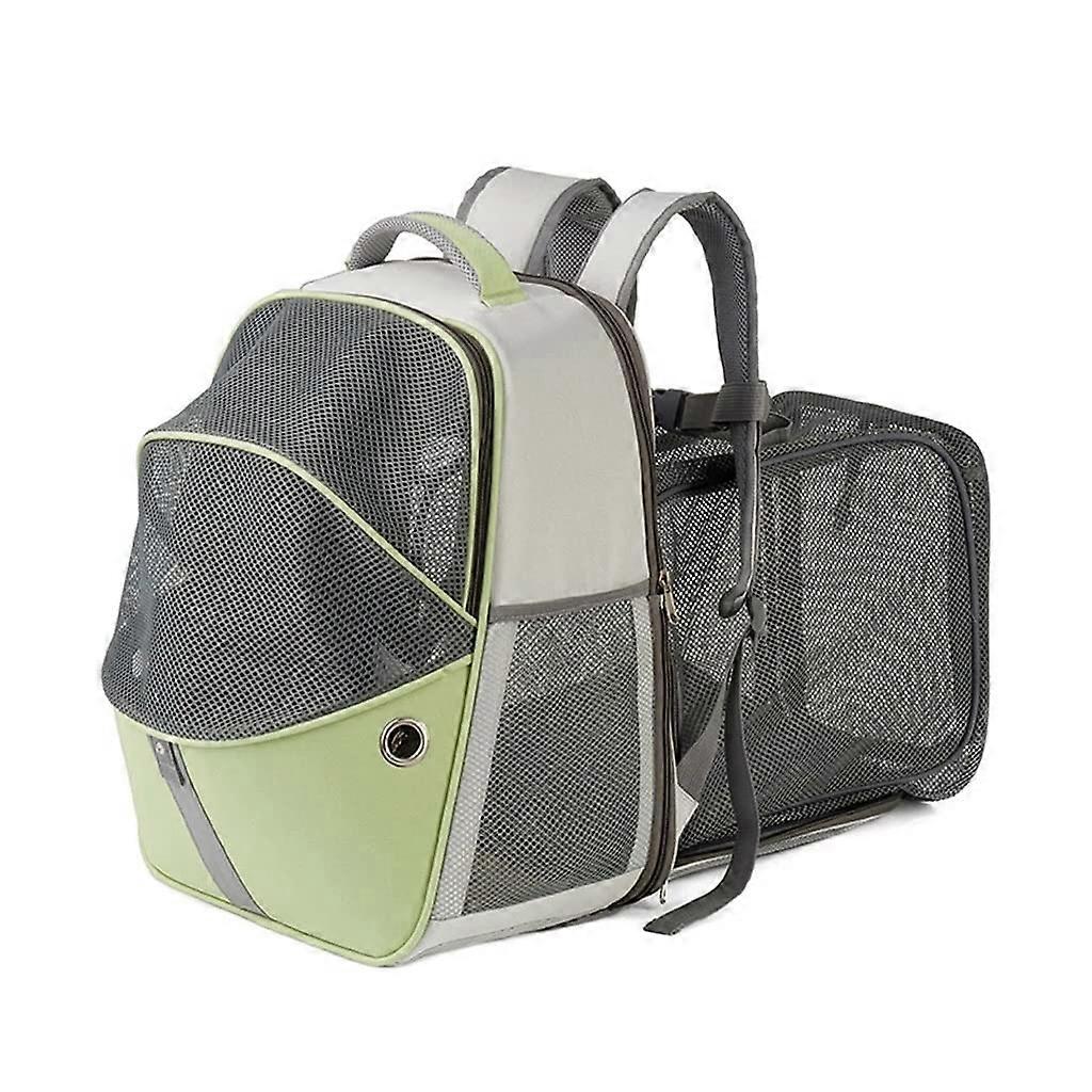 Pet Backpack, Portable Cat Carrier Backpack, Breathable Mesh Fabric, Travel-Friendly, Collapsible Design, Size 34cm x 42cm