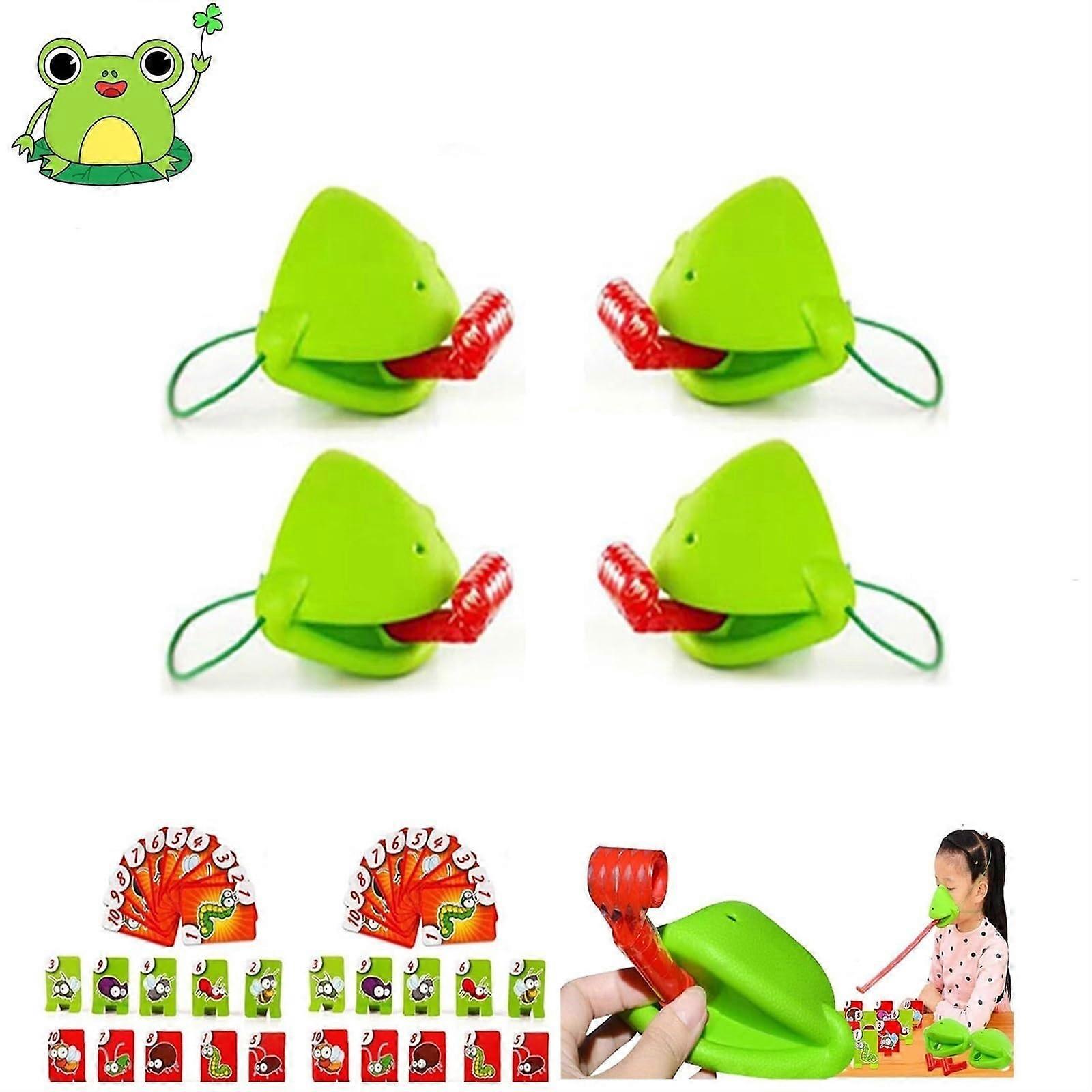 Frog Tongue Game, Interactive Frog Mask with Blowing Tongue, Funny Family Games