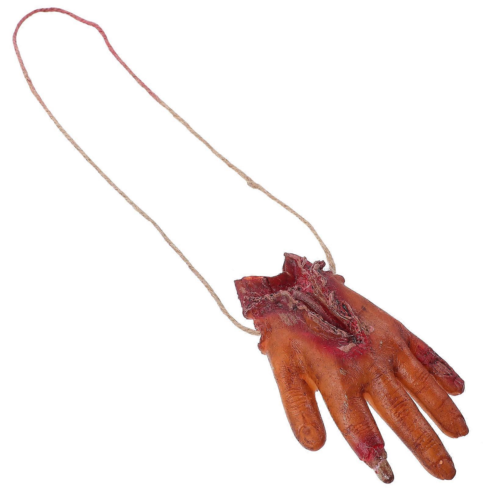 Chocolate Plastic Prosthetic Hand for Creepy Halloween Decorations 1pc