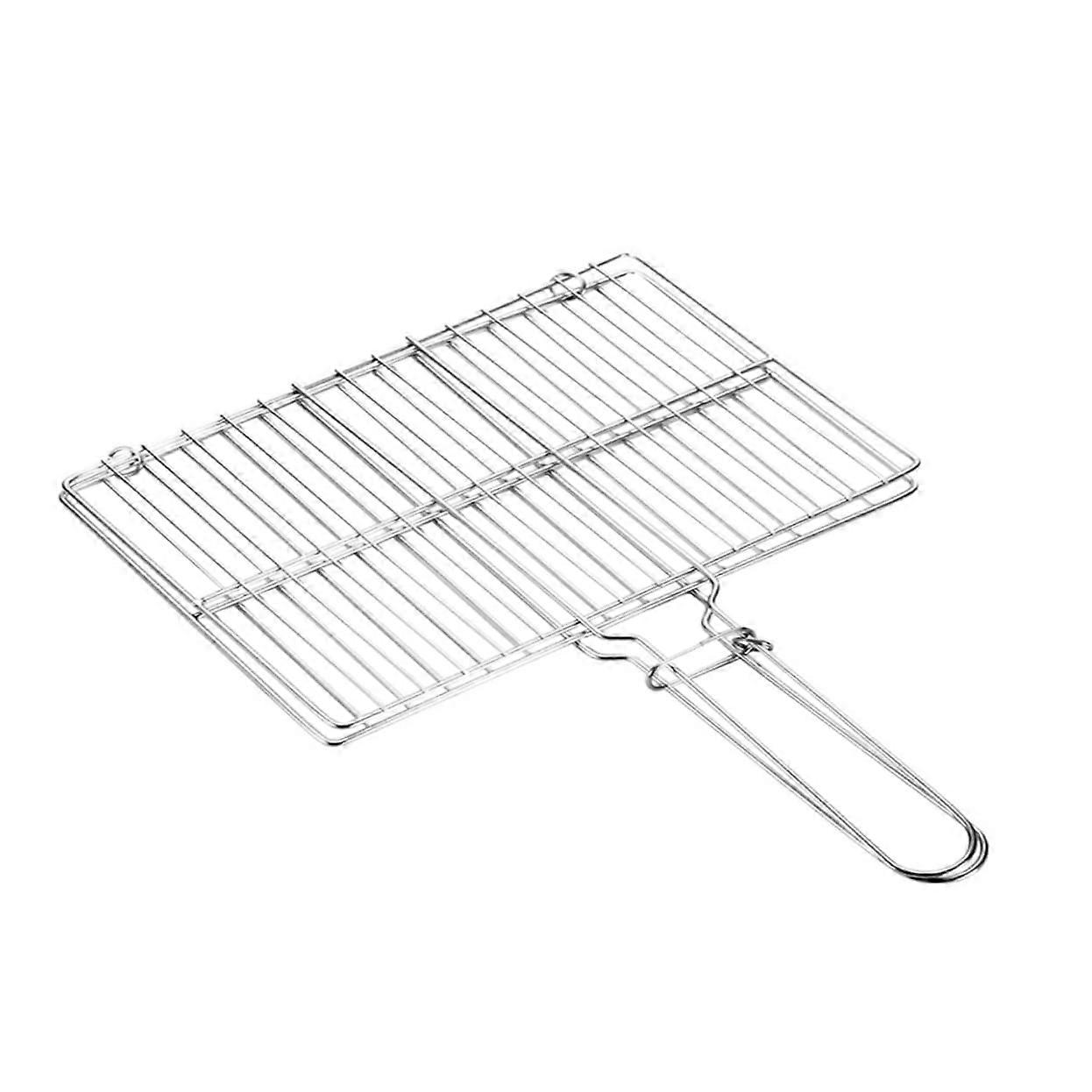 BBQ grill basket for portable grill accessories, for grilled fish, vegetables, and steaks, sturdy fish grill net.