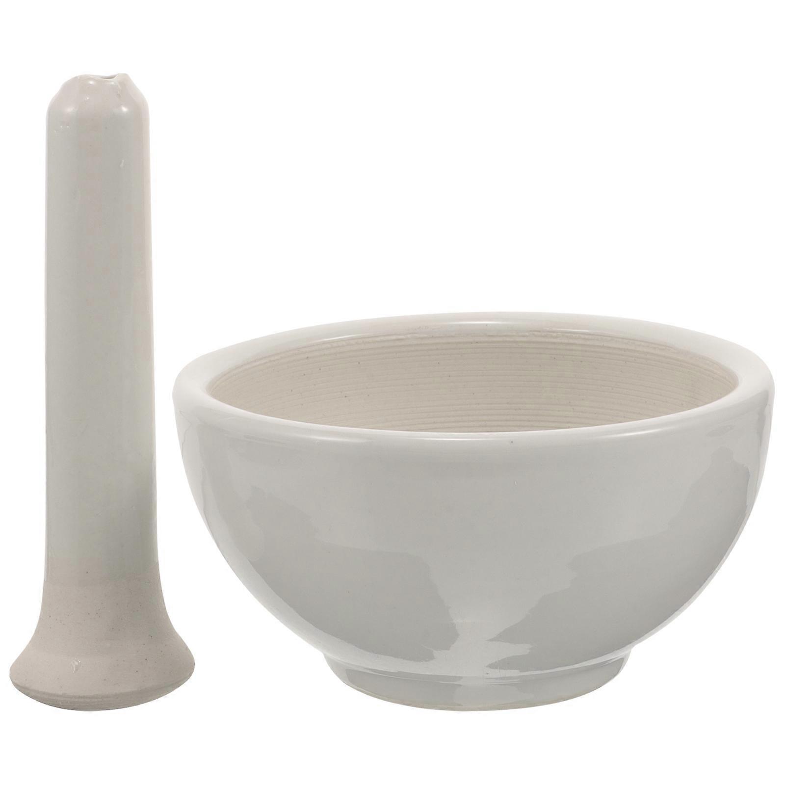 Pestle Set for Herb Processing Garlic Grinder Durable Ceramic Material 15.50X15.50X7.50CM 1 Set