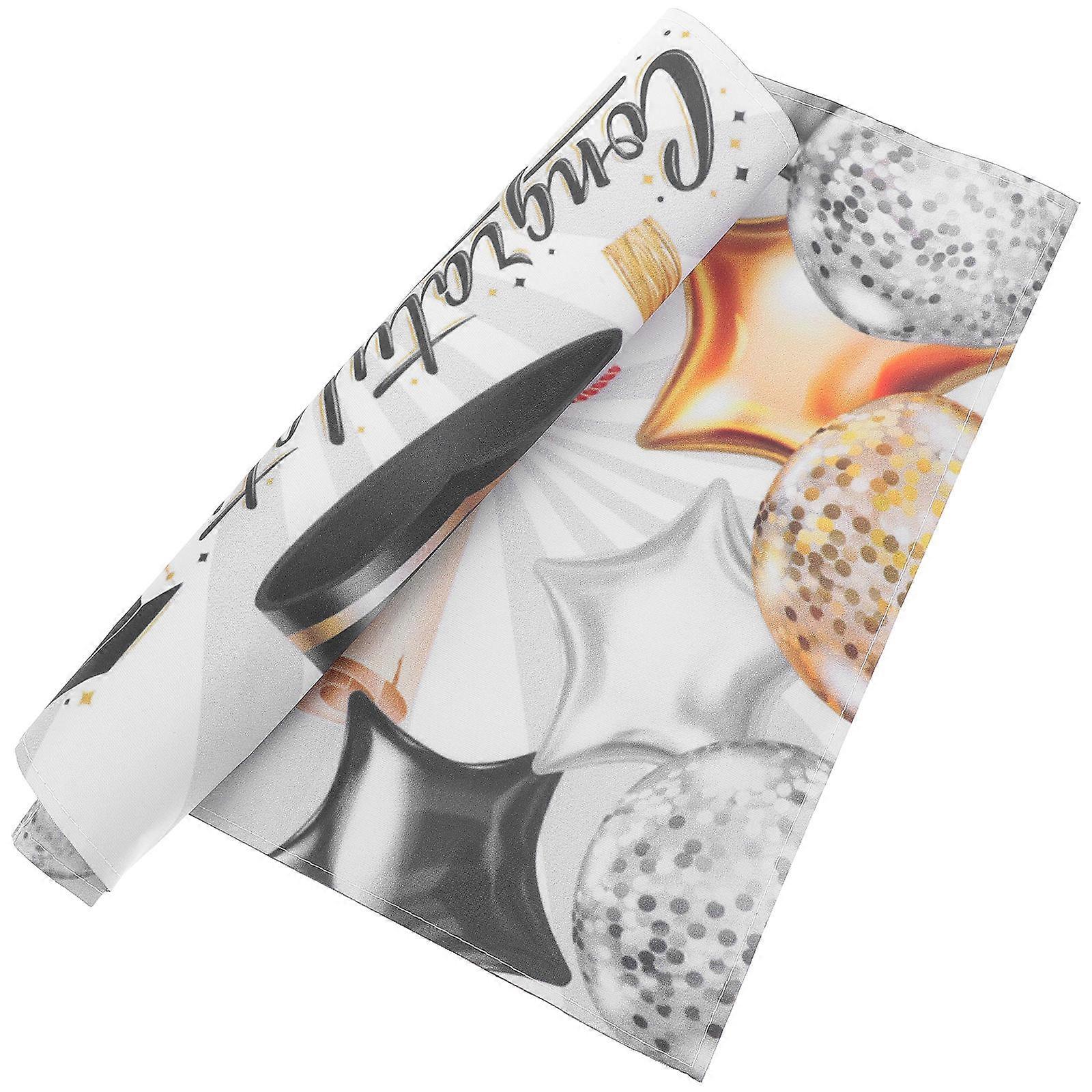 Party Atmosphere Enhancement Graduation Party Flags Polyester 17.7×11.8×0.1in Craftsmanship 1Pcs