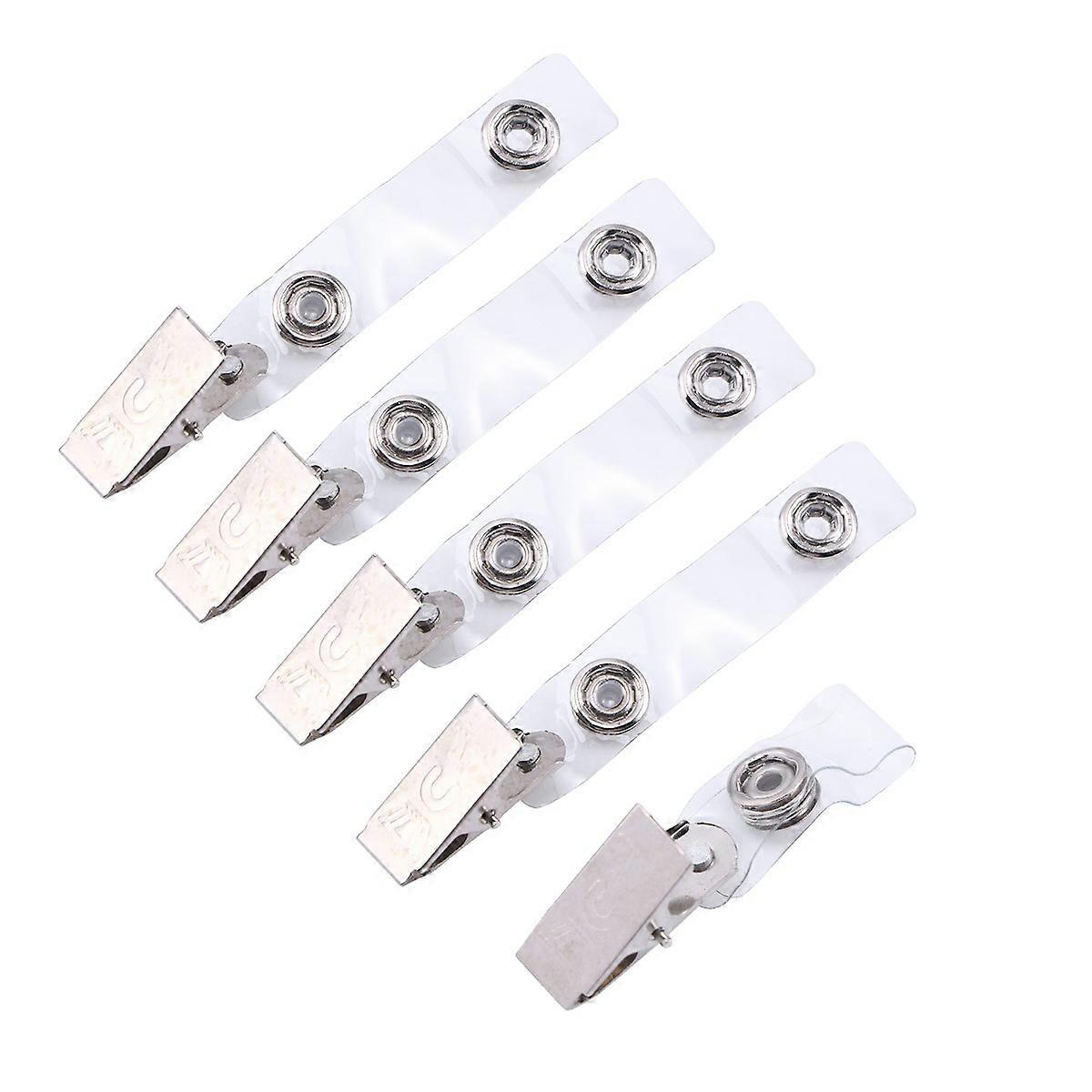 Transparent Badge Reel with Retractable Cord for Office Use by Nurses Doctors Teachers 100Pack