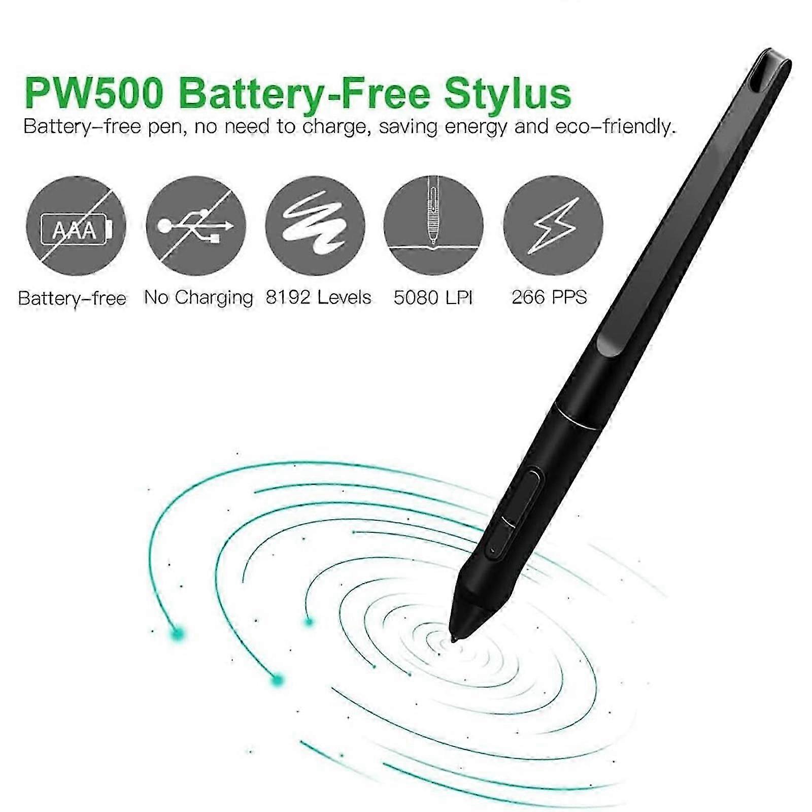 PW500 قلم ل Huion KAMVAS Pro 22 رسم لوحي رقمي