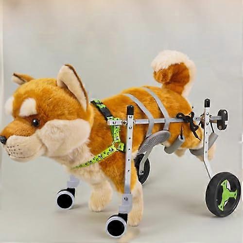 Dog Wheelchair for Disabled Dogs, Fully Supportive Mobility Aid with Front and Rear Wheels, XS Size Rehabilitation Cart, One Color