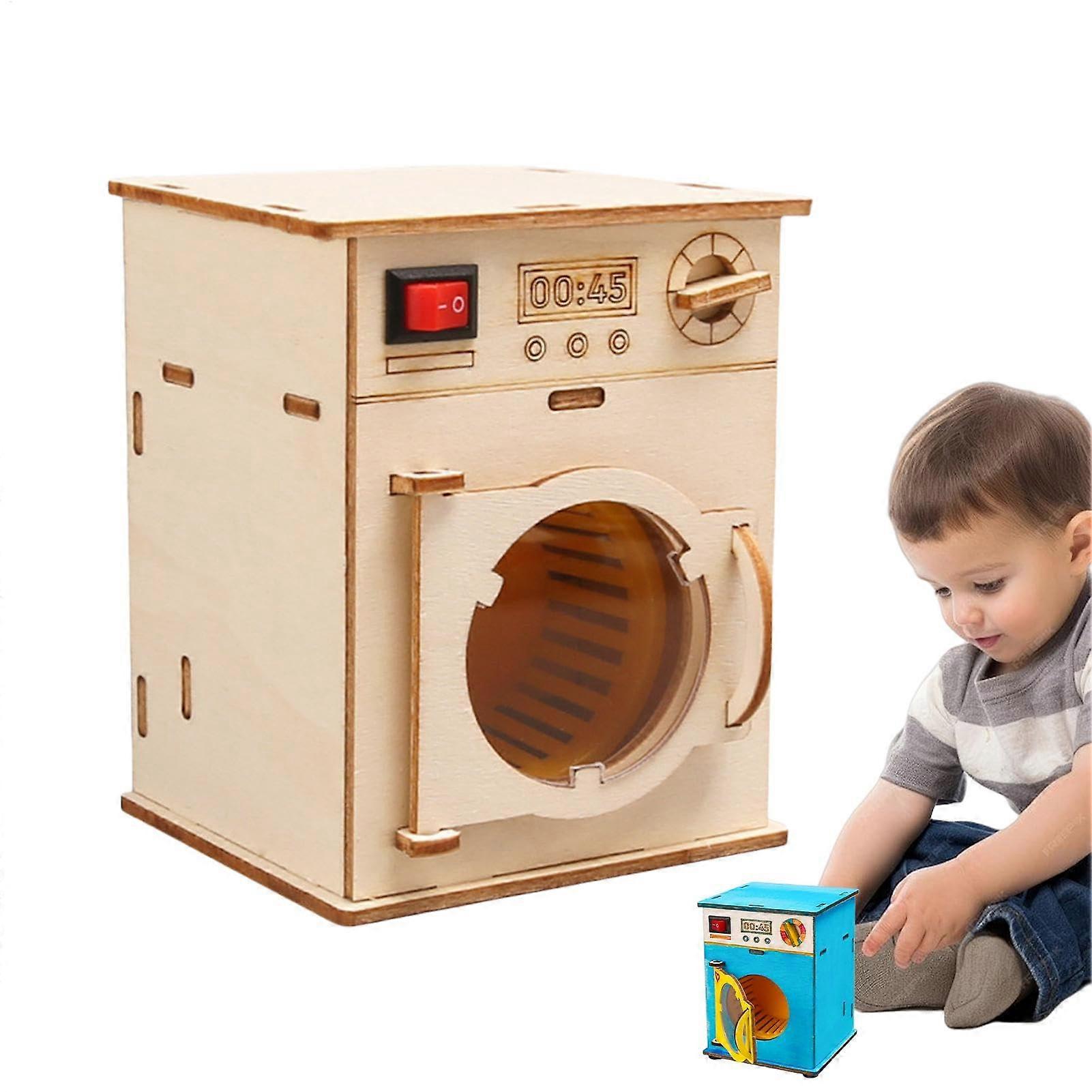 Wooden Mechanical Kits Science Kit Wooden Washing Machine Building Set