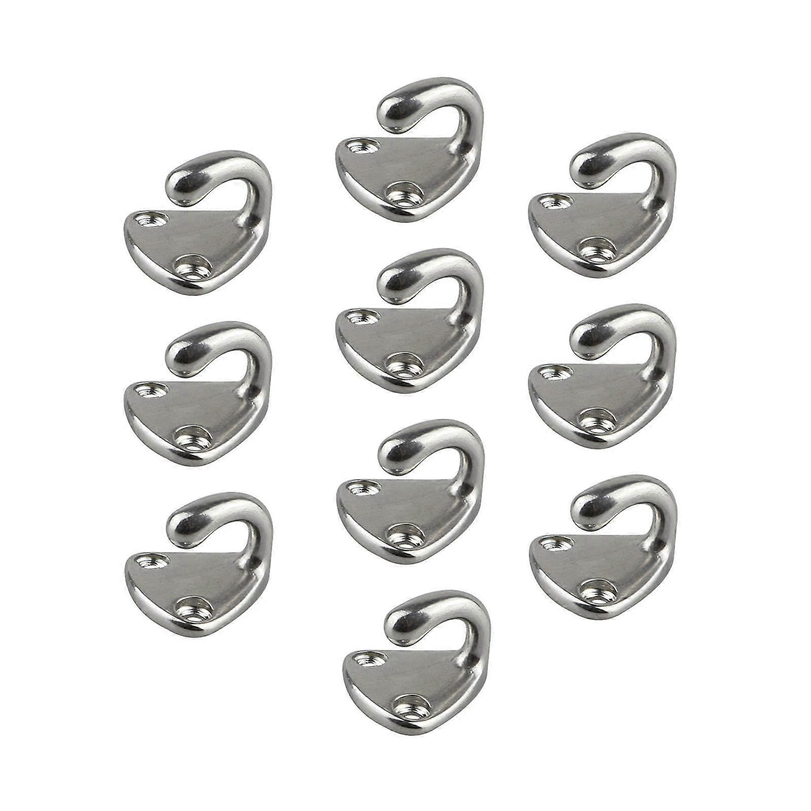 Boat Fender Hooks Set of 10, Marine Hanging Hooks for Wall Mount and Outdoor Dock Use