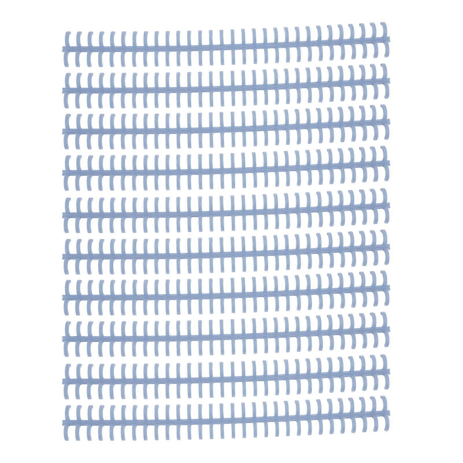 10 Pcs Loose Leaf Binding Spine 30 Hole Cuttable Wear Resistant PP Plastic 10mm Binding Comb for Student Office Light Blue