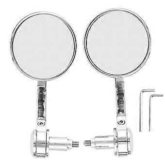 Motorcycle Handlebar Mirror 2pcs Universal Round Foldable Rearview