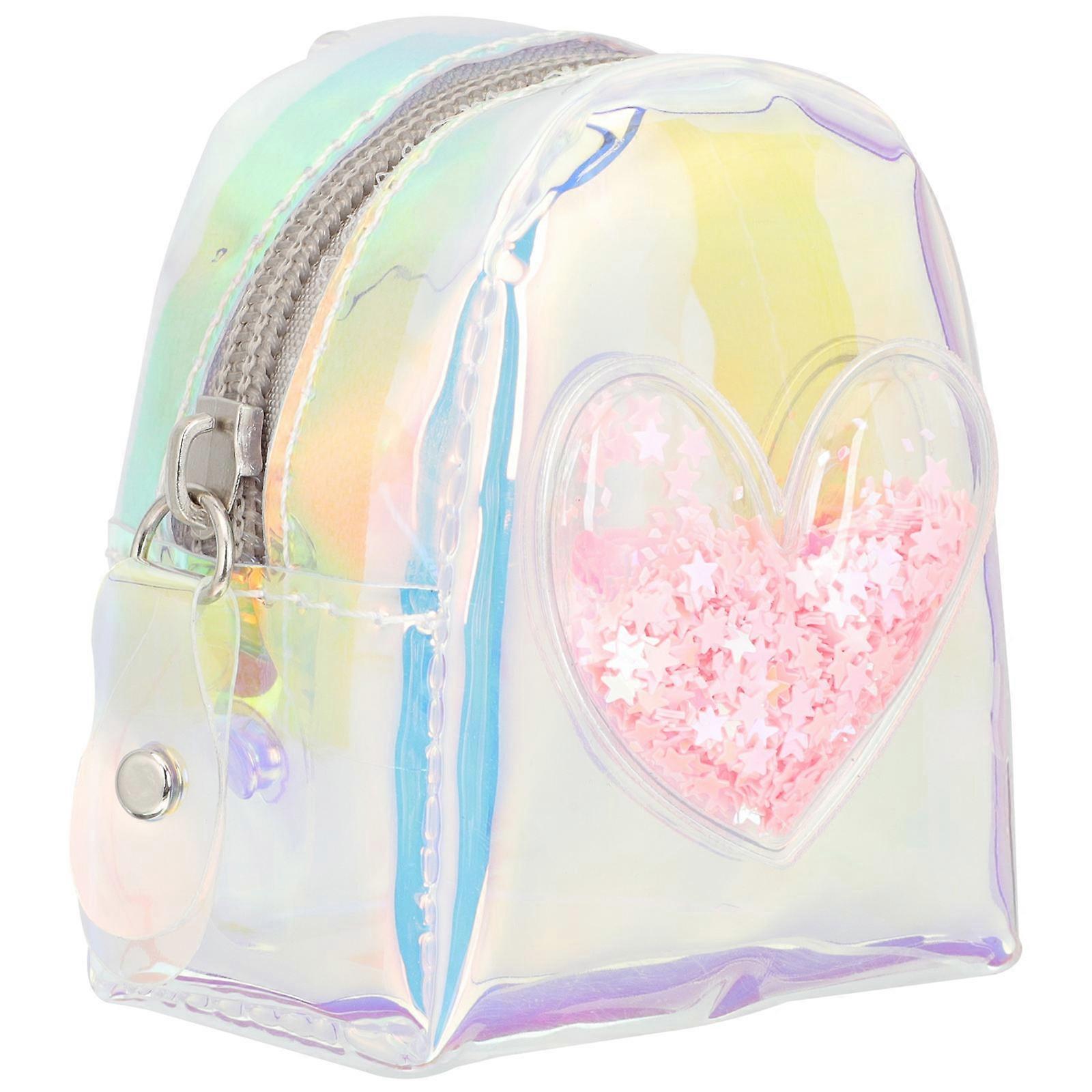 Mini Dazzle Color Earphone Storage Case Compact Coin Purse with Key Ring for Travel – Fits Headphones, USB Cords, Coins and Small Items