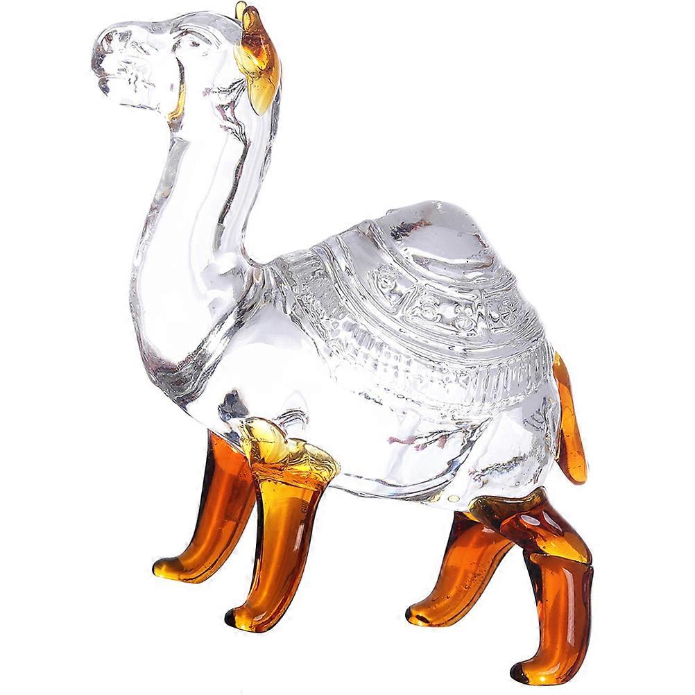 Camel Model Crystal Figurines Indoor Animal Statues Countertop Decor Window Ledge Decor Transparent 1Set