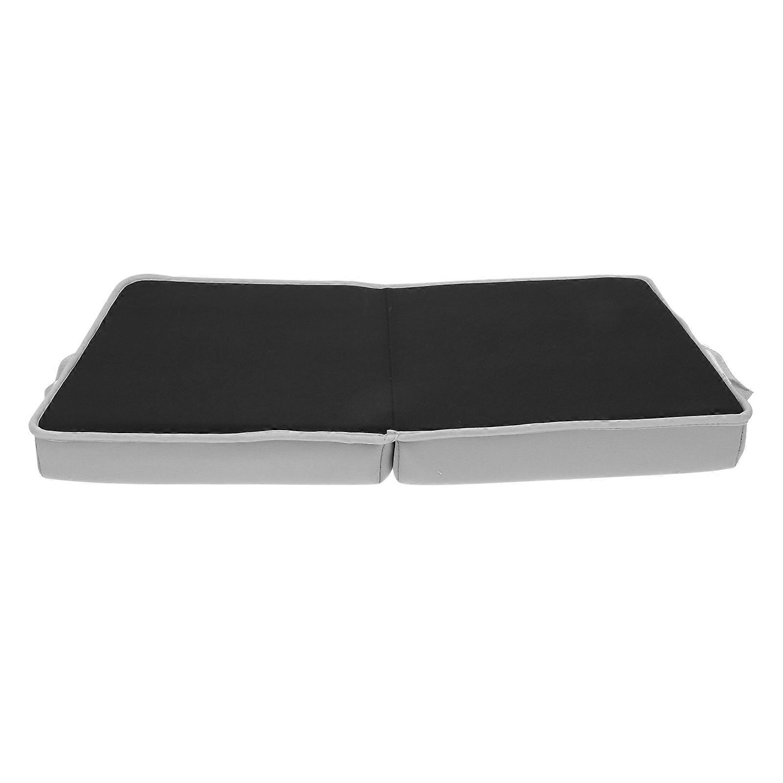 Yoga Bolster Cushion Knees Protector Gym Rectangular Shape Durable Material Gray 24×13.4×2.6in 1Set