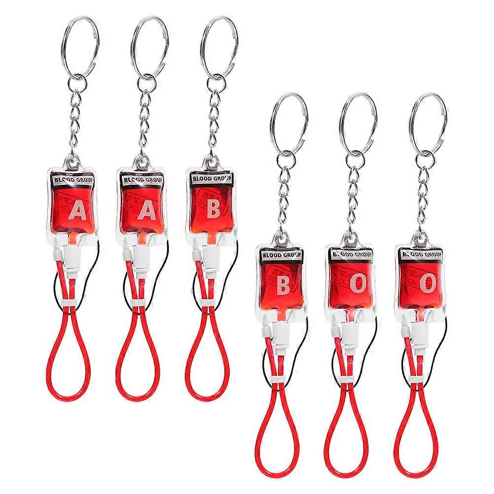 6pcs Spooky Keychains for Halloween Decorations Multi Color ABS Rubber Party Favors Size 2.5 inches