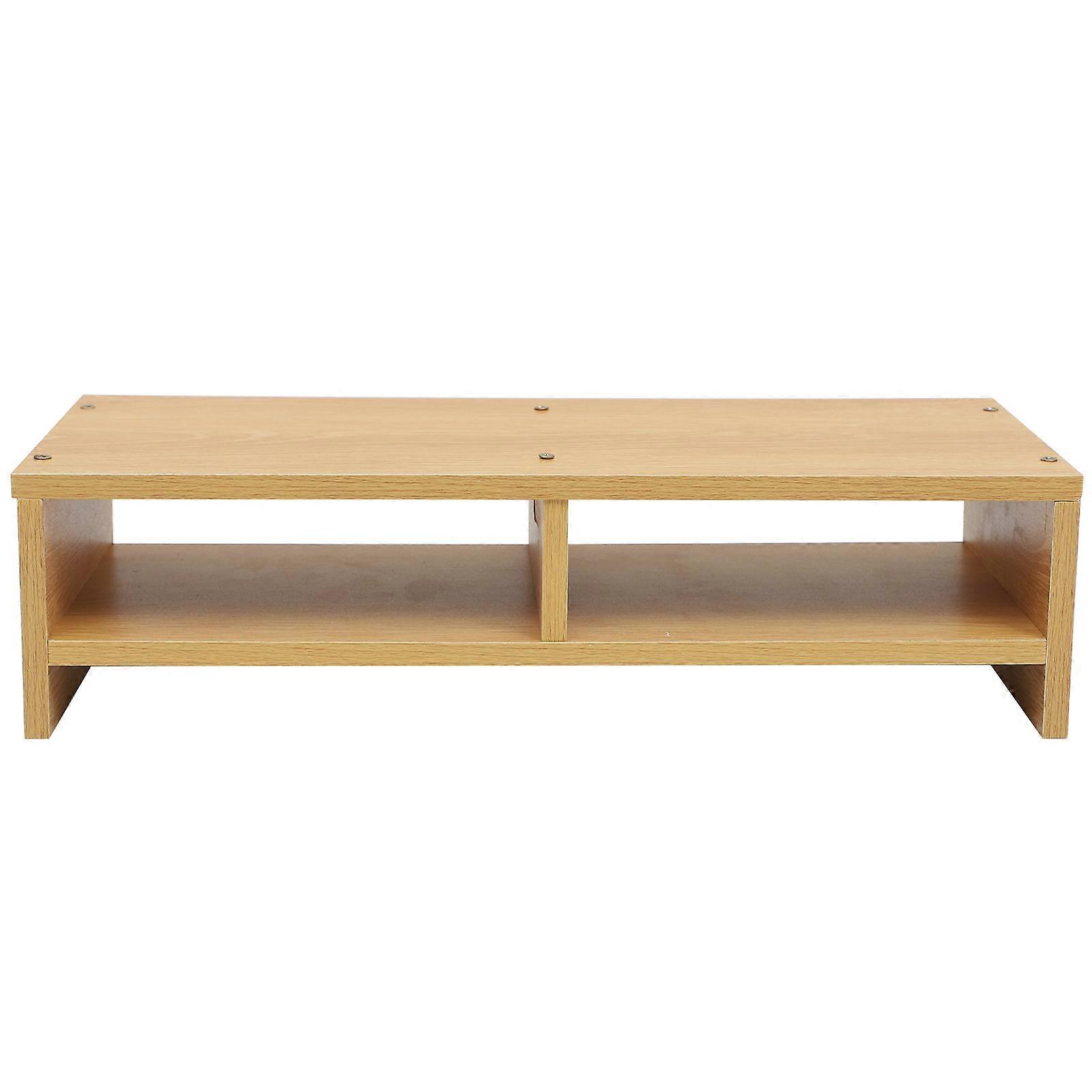 Chocolate Computer Screen Riser with Storage for Office Desk Stand Made of Synthetic Material 1pc
