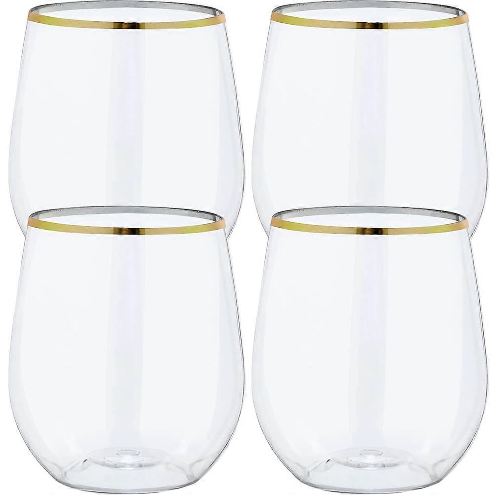 Disposable Drinkware Transparent Cup Wide Applications For General Users 4Pcs