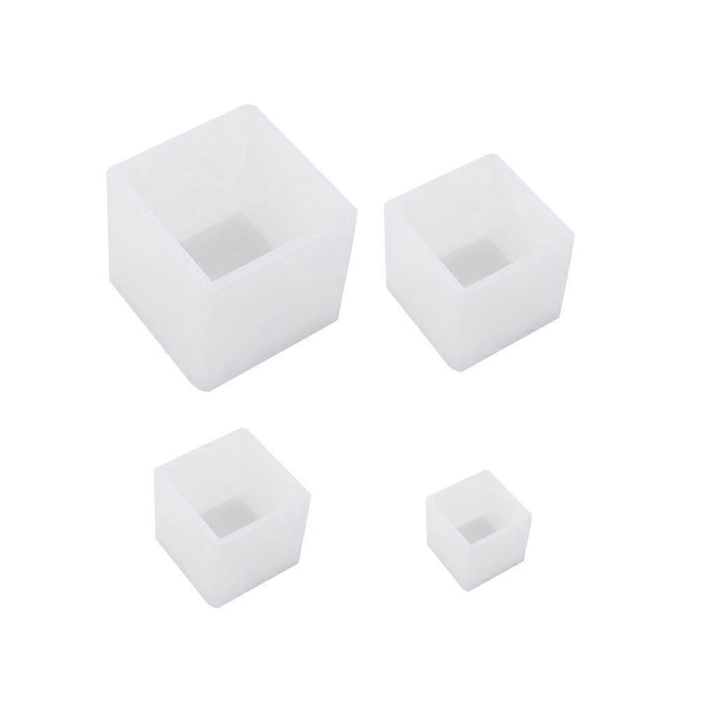 4pcs Cube Epoxy Silicone Moulds for DIY Resin Crafts – Durable, Easy to Clean, Reusable Moulds for Creative Projects