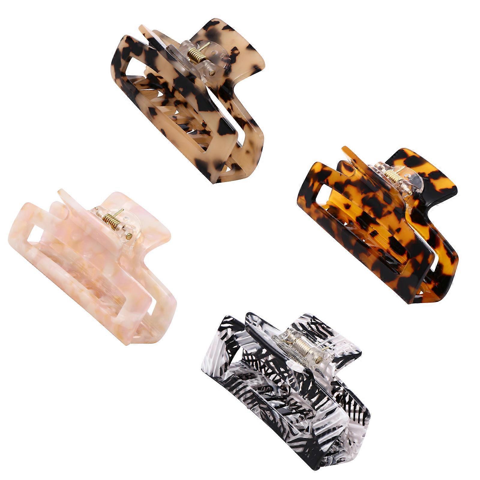 4pcs Hair Jaw Clips for Women – Smooth Claw Clips for Thick, Thin, Curly & Straight Hair – Gentle Hold for Daily Styling, Bath & Shower Use