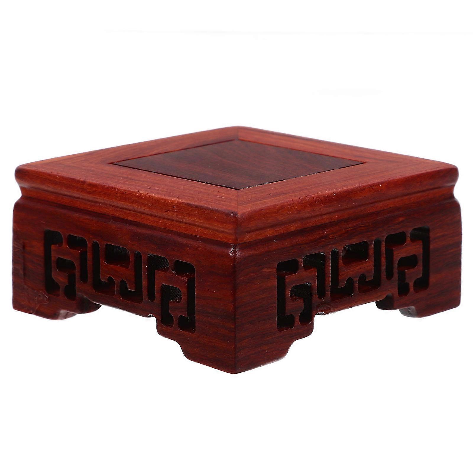 Wooden Display Stand for Holding Flowerpot Vase or Buddha Statue Multi Color Stable and Inch