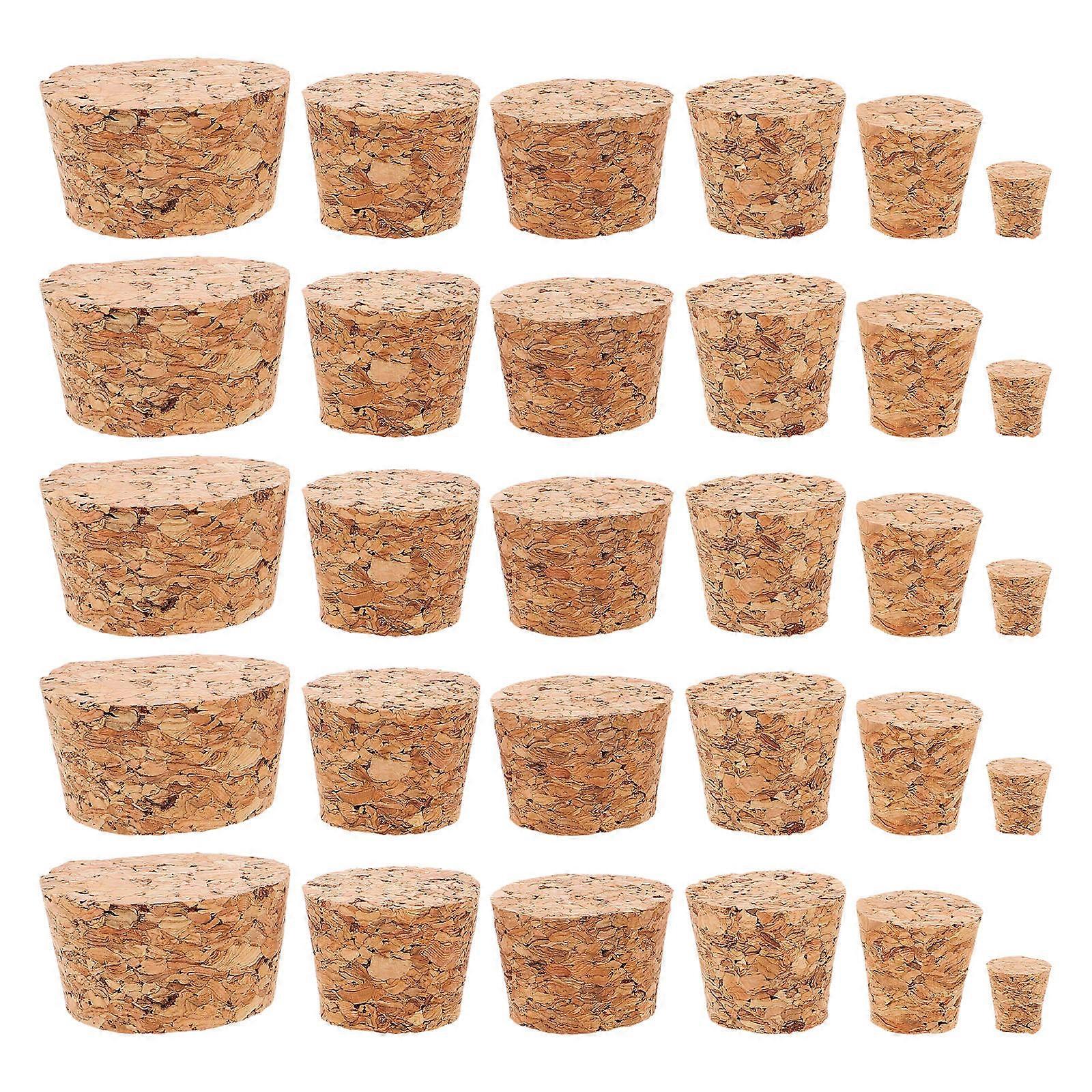 Tapered Stoppers 1 Set Cone-Shaped Sealing Light Yellow Replacement Corks For Craft Jars And Bottles