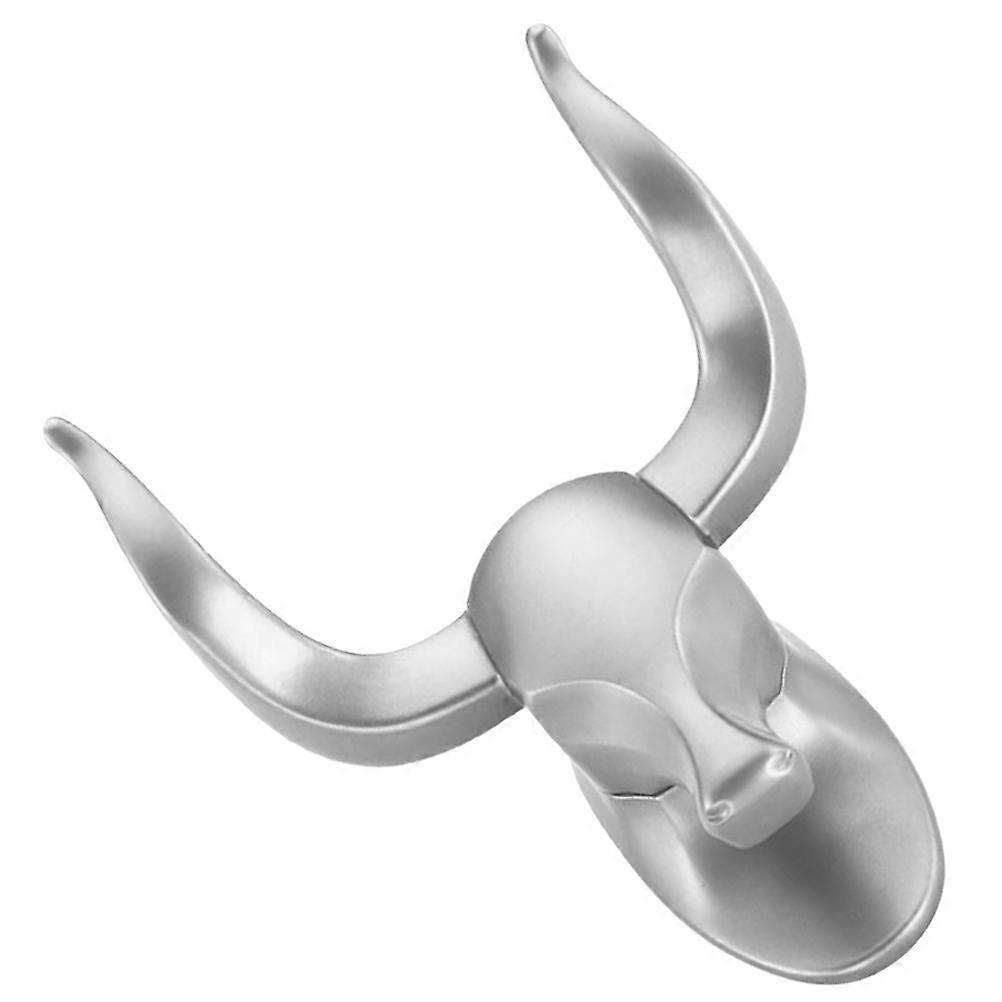 Creative Cow Shaped Wall Hook for Home Use Space Aluminum Silver Compact Size