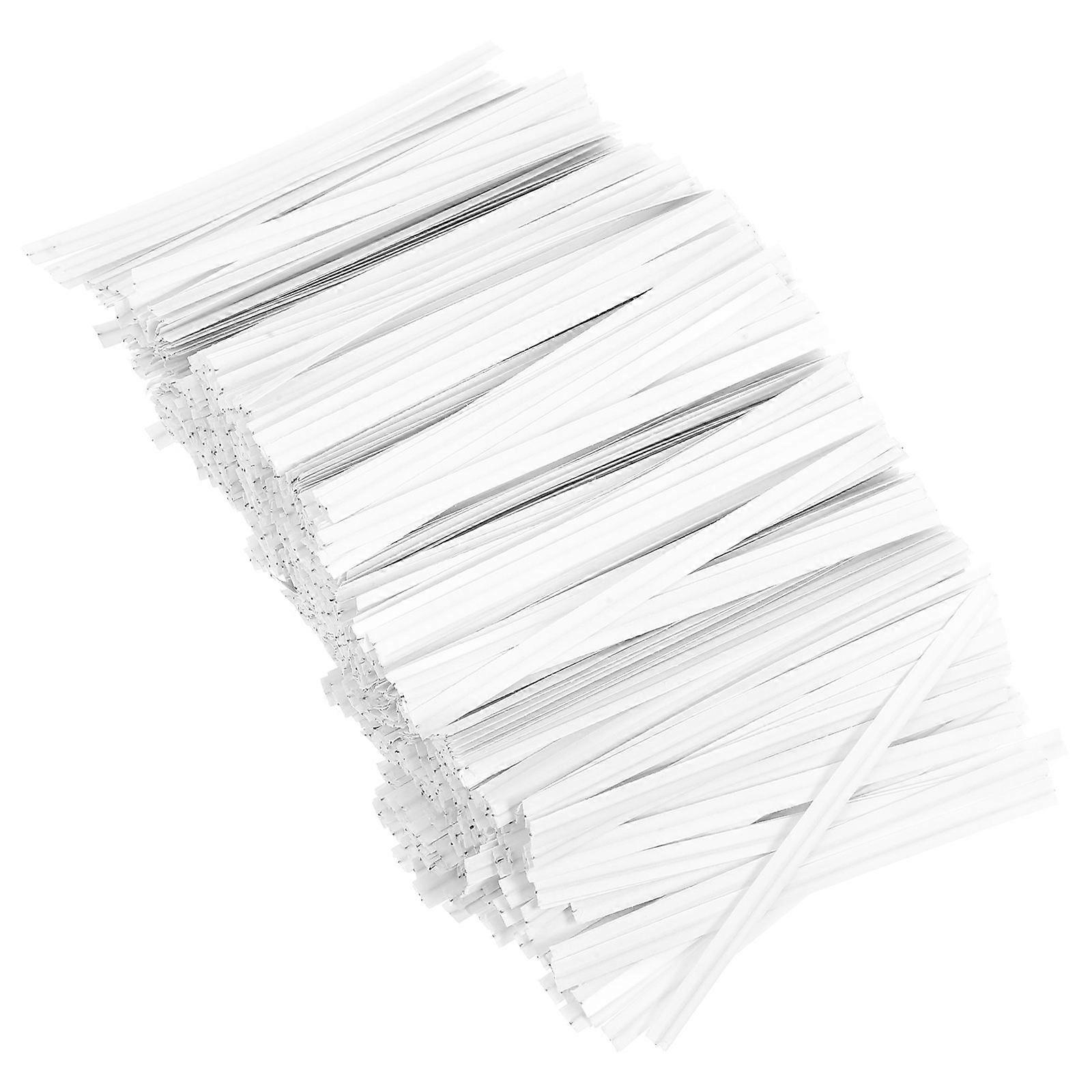 Kraft Paper Candy Ties 1000Pcs White for Home Use Elegant Design Small Twisting Ties Party Accessory