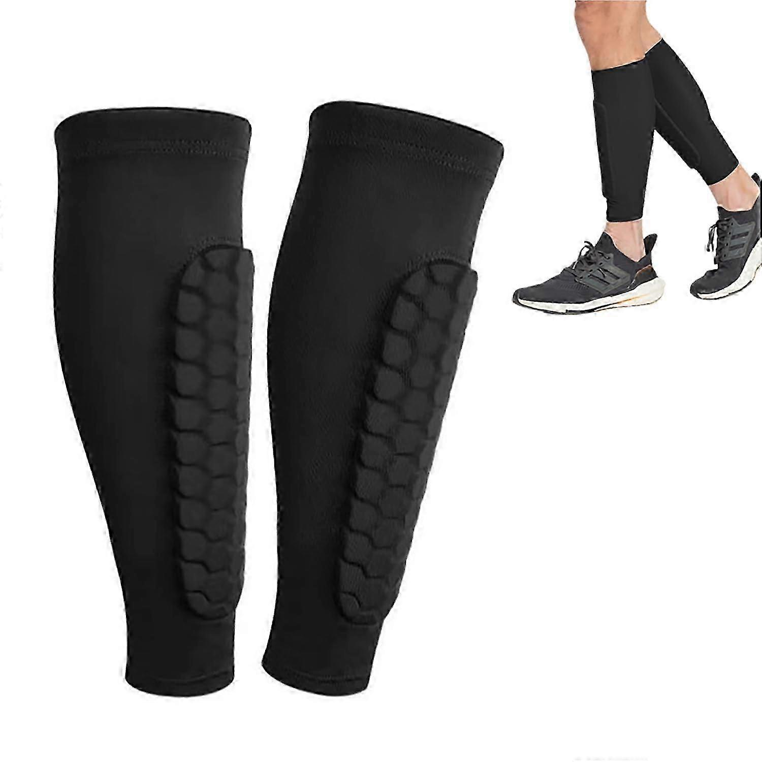 1 pari säärisuojia, urheilusäärisuojia, säärisuojia jalkapalloon, pohkeen suojaa ja mukavuutta jalkapalloilijoille, hiihto, jääkiekko (koko: M)