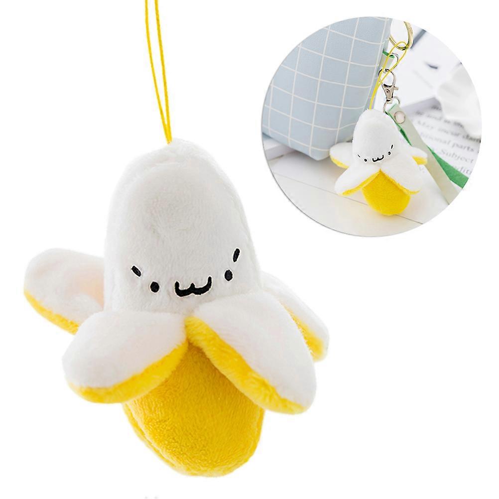 Keychain Plush 3pcs Mini Banana Toys Adorable Banana Shape Pendant Novelty Plush Banana Toy For Bag Purse Handbag Cellphone Birthday, 5 Cm Banana