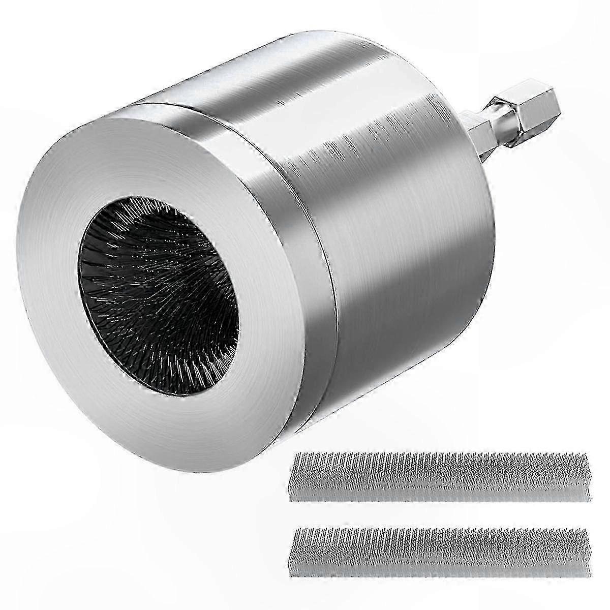 Copper Pipe Cleaning Tool with Brush Replacement and Hex Handle for Drills