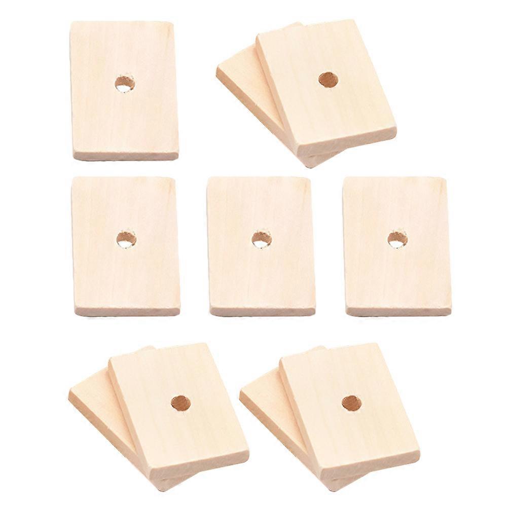 Parrot Toy Wood Blocks for Kids Beige Color Durable and Safe Wood Helps Prevent Overgrown Beaks 10 Pcs