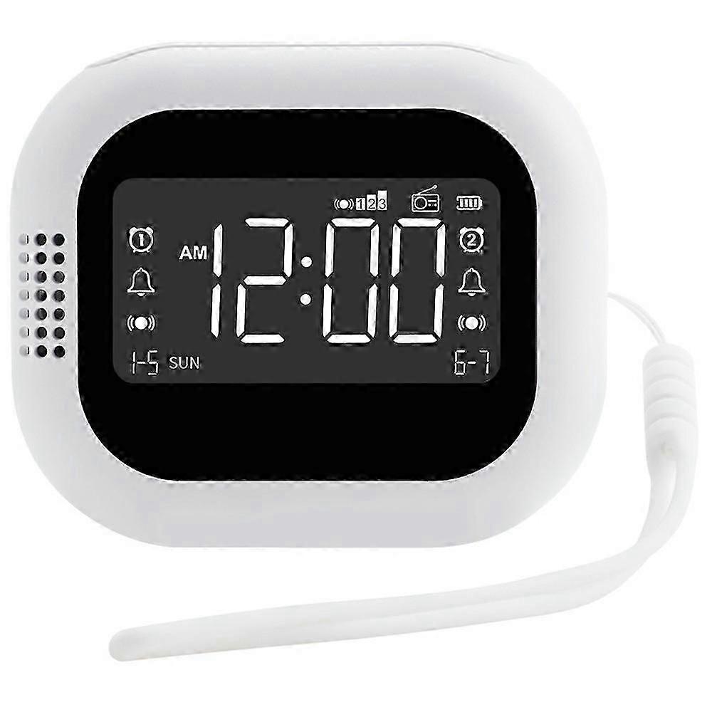 TS-BC700F Multifunction Vibrating Alarm Clock Portable FM Radio for Deaf Elderly