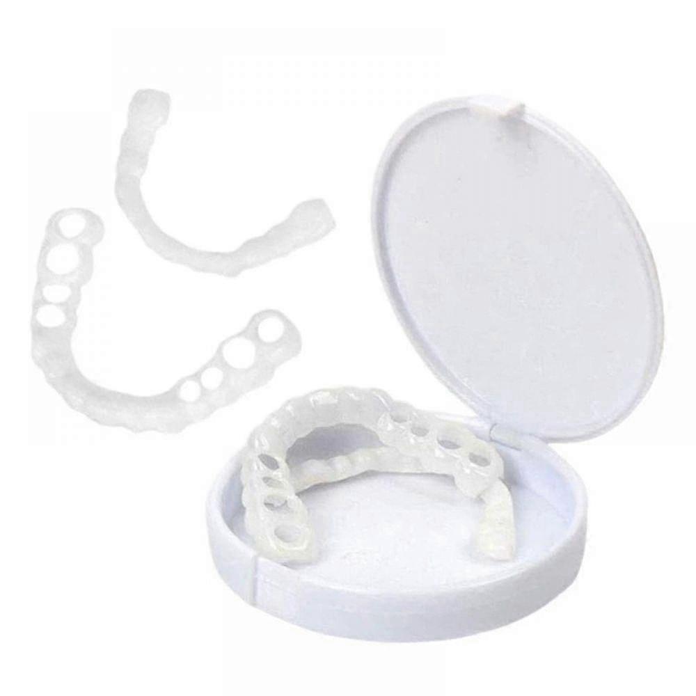 Clip-On Dentures Set for Upper and Lower Teeth - Veneer Dentures & Braces, Comfortable and Secure Fit