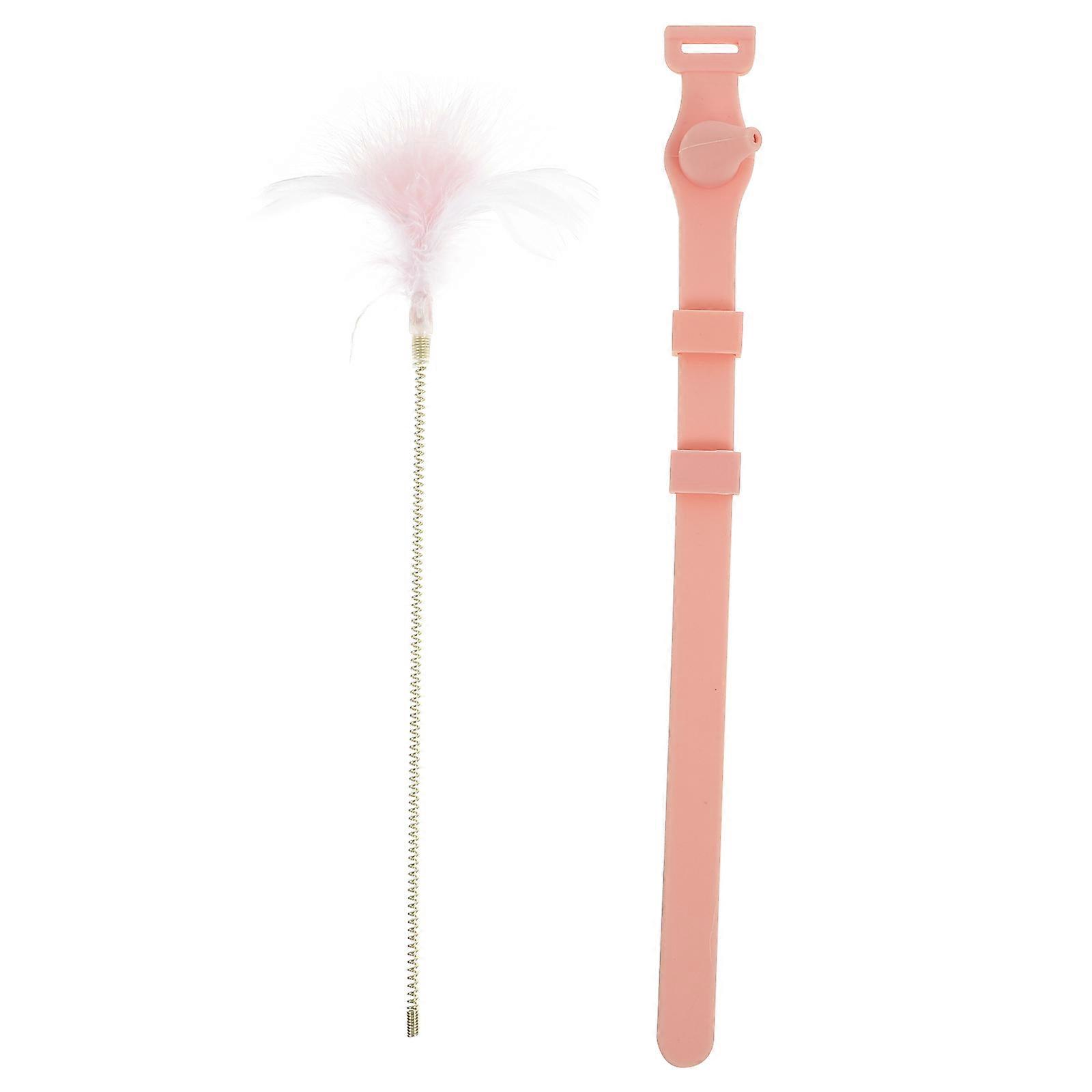 Cat Toy Wand with Stick for Playful Activity, Includes Collar Design