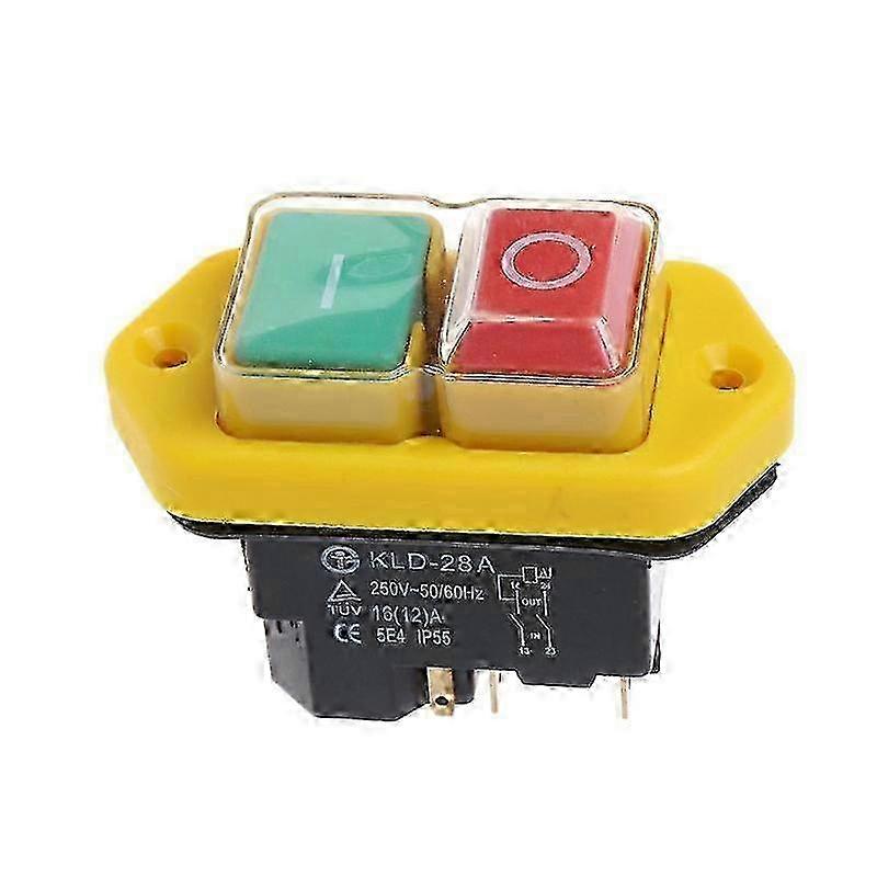 5-Pin Power Tool Switch with Push Button, 22-240V 16A for DIY Projects & Home Use