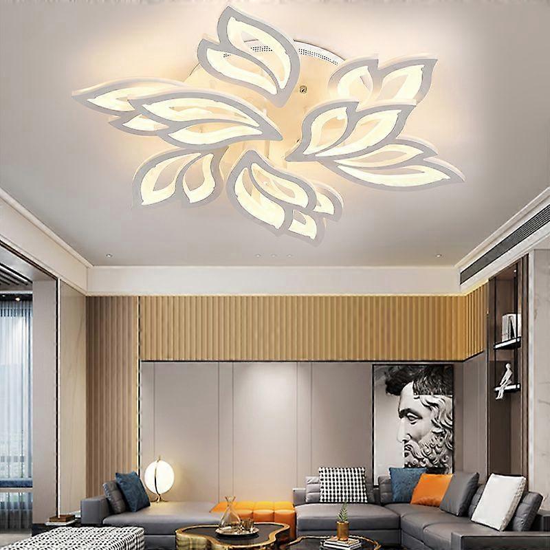 Modern Flower Shape Ceiling Light Semi Flush Chandelier Light