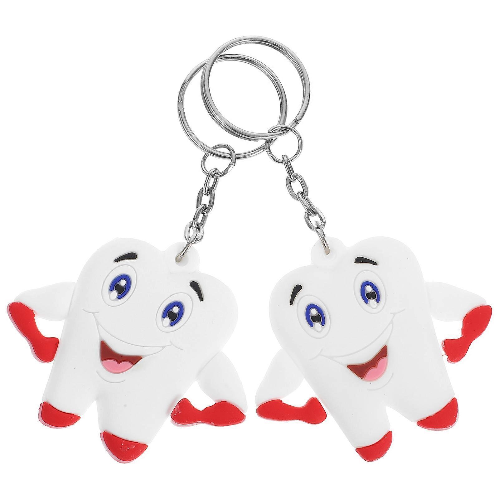 Funny Tooth Keychains 2Pcs Perfect For Keychains Friends Family Practical Functionality