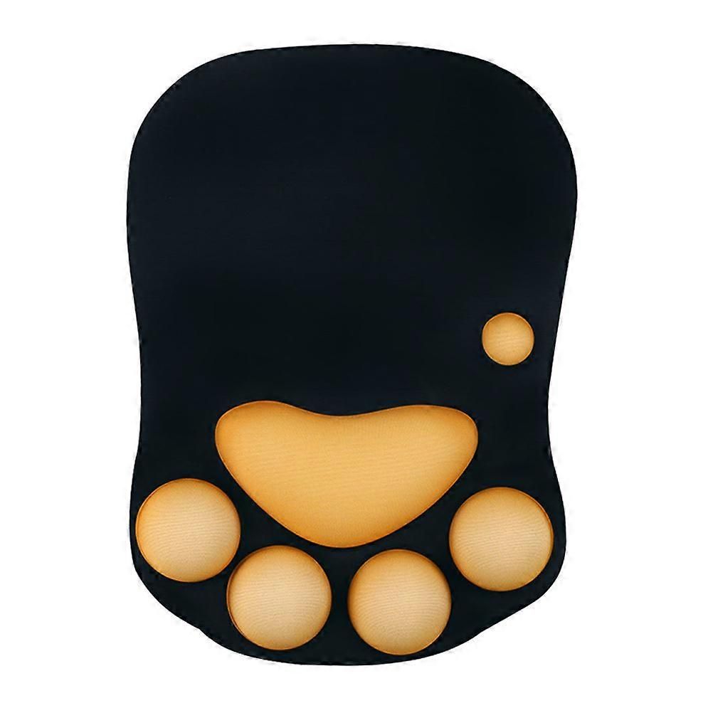 Black Resin Mouse Pad with Wrist Support for Home Ergonomic Hand Rest Comfortable Non Slip 7.9