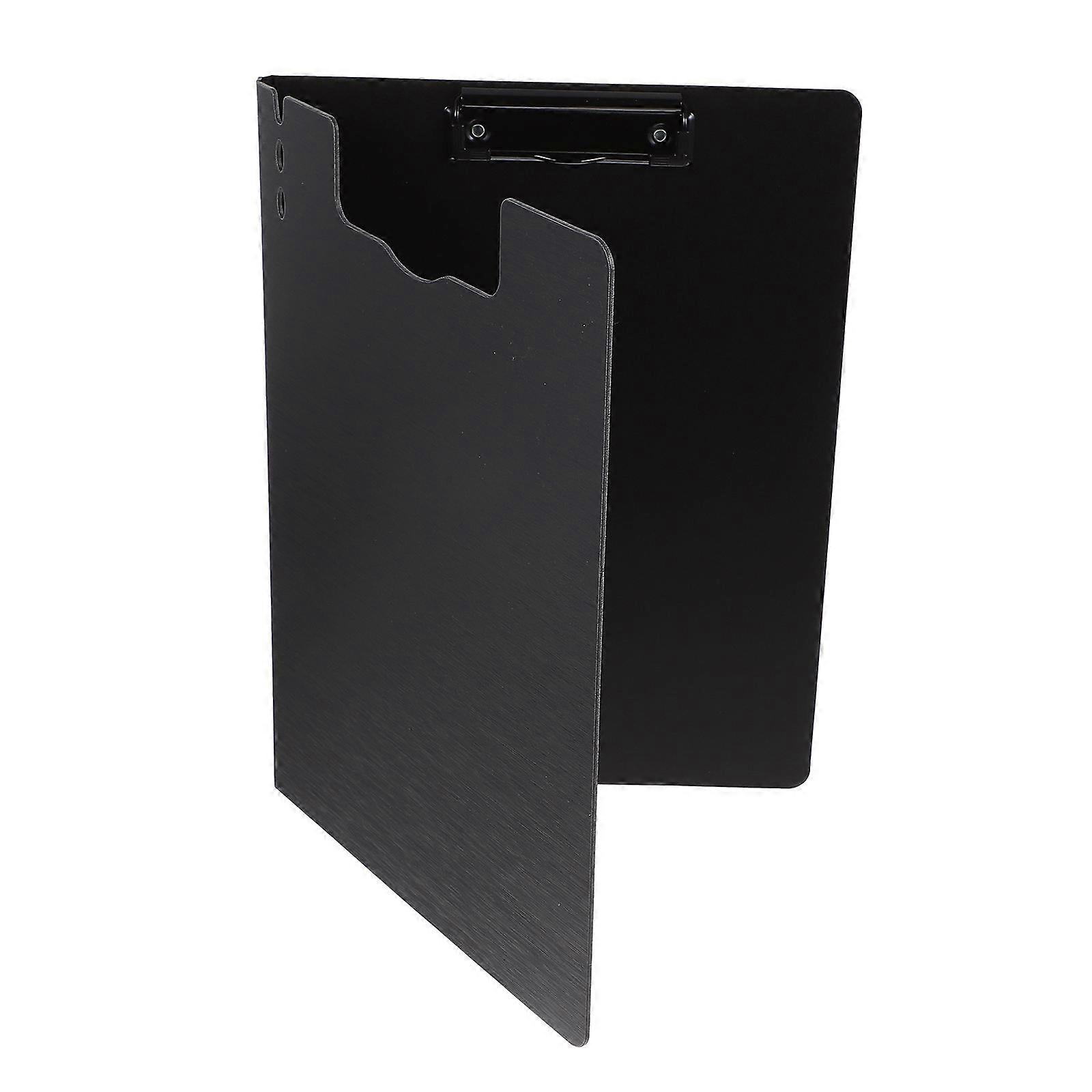 Portable File Organizer Writing Board For Office Supplies With Black Color In A4 Size Made Of PP 1Set