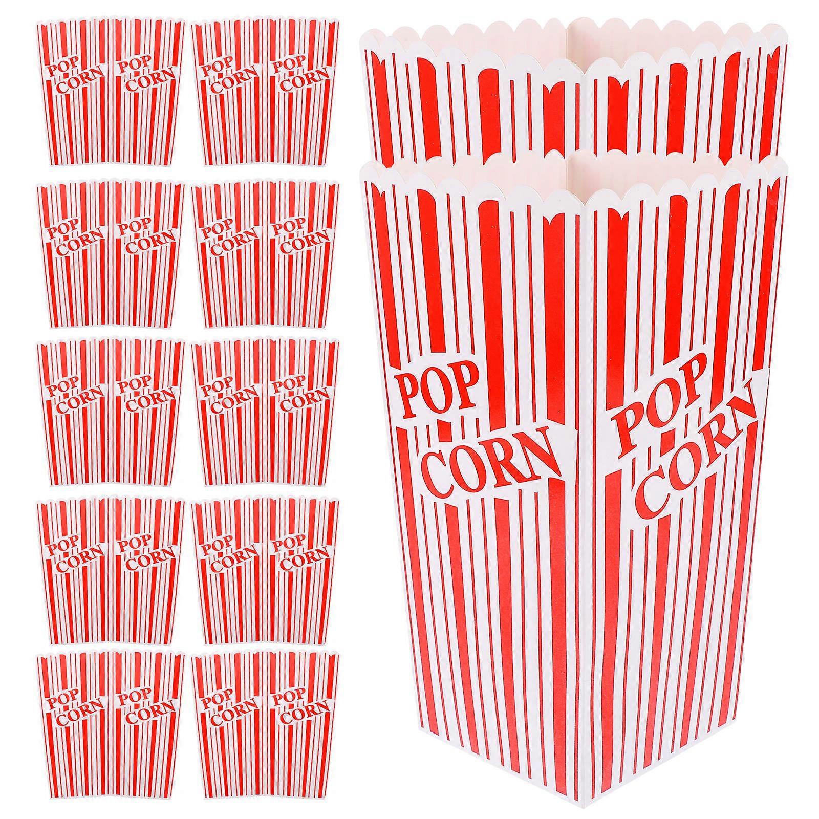 12pcs Retro Paper Popcorn Boxes for Parties, Snacks, Events, Desserts – Perfect for Home, Restaurants and Celebrations
